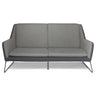 Lysegrå loungesofa LAGUN med mørkegrå detaljer og slanke metalben fra hjh OFFICE