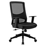 Professionel kontorstol LAVITA i sort med netryglæn og armlæn fra hjh OFFICE