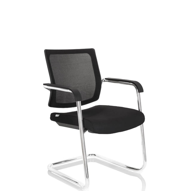 Sort Frisvinger LEVIA V med netryglæn og forkromet stel fra hjh OFFICE