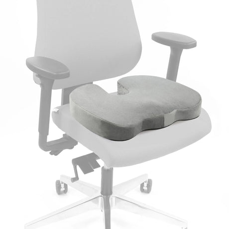 Grå Sædehynden MEDISIT VIII med ergonomisk form på en kontorstol fra hjh OFFICE
