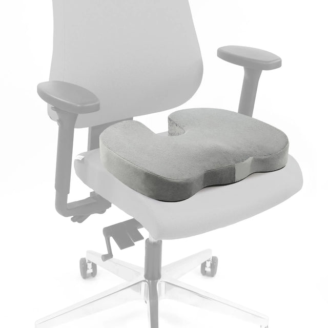 Grå Sædehynden MEDISIT VIII med ergonomisk form på en kontorstol fra hjh OFFICE