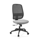 Grå Professionel kontorstol Minoro B med netryglæn og polstret sæde fra hjh OFFICE