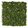 Grøn Plantemåtte MORE GREEN I med tætte bregneblade og små hvide blomster fra hjh OFFICE