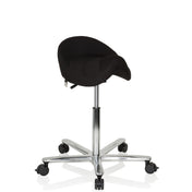 Sort Sadelskammel MOVE-TEC 3D PRO I med forkromet stjernefod og hjul fra hjh OFFICE