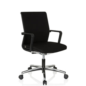 Sort Professionel kontorstol MOVE-TEC 3D med armlæn og blank stjernefod fra hjh OFFICE