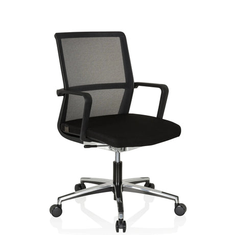 Sort Professionel kontorstol MOVE-TEC NET 3D med netryglæn og blank stjernefod fra hjh OFFICE