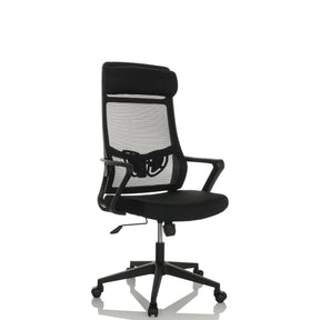 Sort Home Office kontorstol NEKEO med mesh-ryglæn og armlæn fra hjh OFFICE