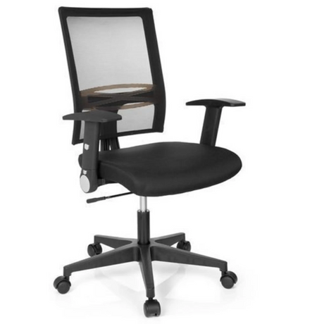 Sort Home Office kontorstol OFFICE R8 med netryglæn og armlæn fra hjh OFFICE