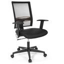 Sort Home Office kontorstol OFFICE R8 med netryglæn og armlæn fra hjh OFFICE