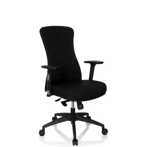 Sort Professionel kontorstol OFFICE XT PRO med armlæn og stjernefod med hjul fra hjh OFFICE