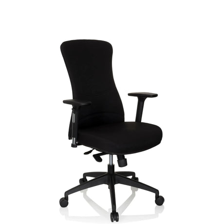 Sort Professionel kontorstol OFFICE XT PRO med armlæn og stjernefod med hjul fra hjh OFFICE