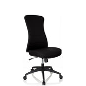 Sort Professionel kontorstol OFFICE XT med stofbetræk og fem hjul fra hjh OFFICE