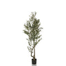 Grøn Kunstige plante OLIVE I med slank vækst i en sort plantepotte fra hjh OFFICE