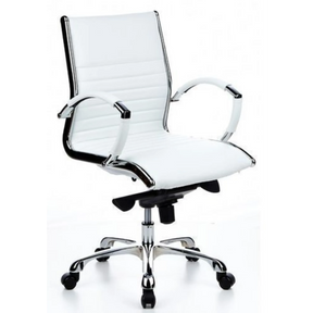 Profi-Chefsessel PARMA 10 in Cremeweiß mit glänzenden Chrom-Armlehnen und Fußkreuz von hjh OFFICE