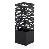 Sort paraplyholder PLUVARIS med geometrisk gittermønster i den øverste del fra hjh LIVING