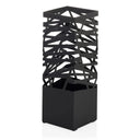 Sort paraplyholder PLUVARIS med geometrisk gittermønster i den øverste del fra hjh LIVING