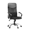 Sort Home Office chefstol PURE NET med netryglæn og forkromet fodkryds fra hjh OFFICE