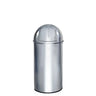 Papirkurv PUSH 35L i blank krom med push-låg fra hjh OFFICE