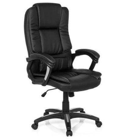 Sort Home Office kontorstol RELAX CL120 med polstring og armlæn fra MyBuero