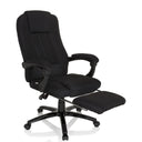 Sort Home Office chefstol RELAX CL190 med integreret fodstøtte og armlæn fra MyBuero