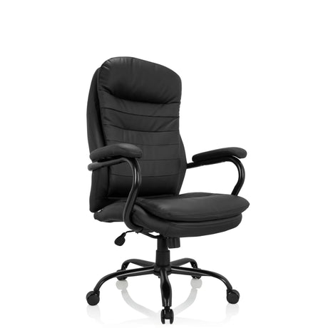 drejestol RELAX XXL B i sort kunstlæder med quiltet polstring fra hjh OFFICE