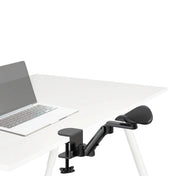 Sort Armlæn RELEX RT1 med bordmontering og justerbar ledarm fra hjh OFFICE