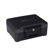 Sort Pengeskab Safe Compact Slim med robust kabinet og en lås fra hjh OFFICE