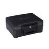 Sort Pengeskab Safe Compact Slim med robust kabinet og en lås fra hjh OFFICE