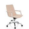 Home Office kontorstol SARANTO II i beige med armlæn og forkromet fodkryds fra hjh OFFICE