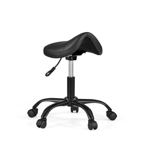 Sadelstol Sattix i sort med justerbar gasfjeder og fem hjul fra hjh OFFICE