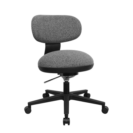 Home Office kontorstol SITMOTION B med gråt stofbetræk og sort fodkryds på hjul fra hjh OFFICE