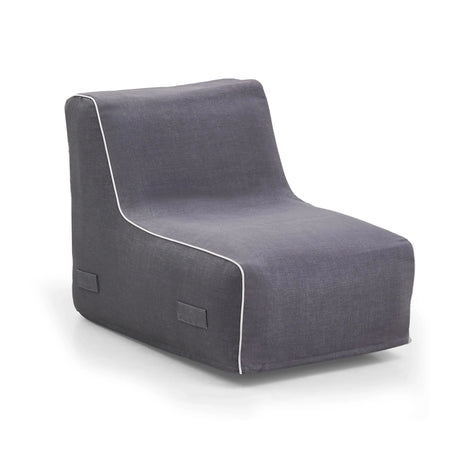 Grå Oppustelig Sofa Sitzolo Air med hvidt kantbånd og stofbetræk fra hjh LIVING