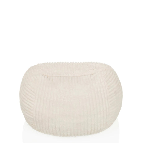 Beige sækkestol Sitzolo R med ribbet overfladestruktur fra hjh LIVING