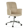 Home Office kontorstol SOLAO 400 med beige stofbetræk og blank stjernefod på hjul fra hjh OFFICE