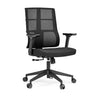 Sort Professionel kontorstol SPINIO med netryglæn og justerbare armlæn fra hjh OFFICE
