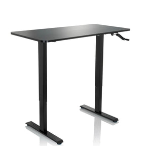 Sort ståskrivebord STAND CR med håndtag og T-stel fra hjh OFFICE