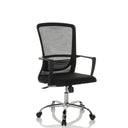 Home Office kontorstol STAR-TEC S i sort med netryglæn og blankt fodkryds fra hjh OFFICE