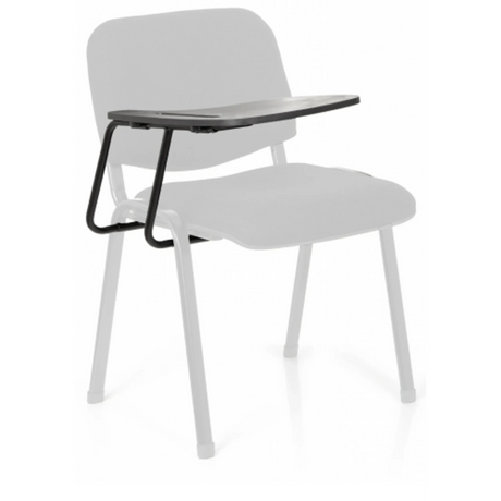 Stol med fire ben TABLET XT 600 i sort med integreret skriveplade fra hjh OFFICE