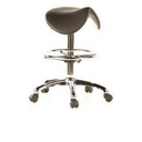 Sort Sadelskammel TOP WORK 13 med kromet stel, fodring og hjul fra hjh OFFICE