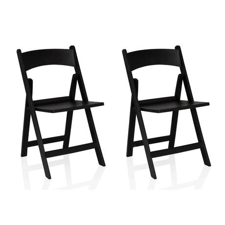 To sorte Udendørs stole TRAVANO 1 i klapdesign med buede ryglæn fra hjh LIVING