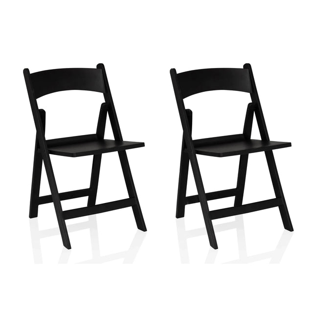 To sorte Udendørs stole TRAVANO 1 i klapdesign med buede ryglæn fra hjh LIVING