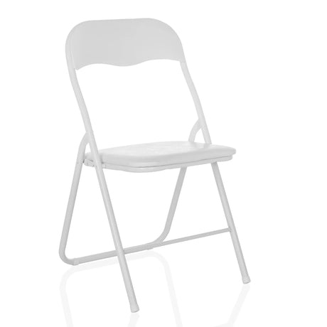 Hvid Klapstol TUDELA BASIC i PVC med enkelt ryglæn og sæde fra hjh OFFICE