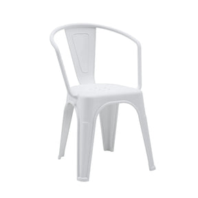 Hvid plast Bistrostol Vantaggio Poly med integrerede armlæn fra hjh OFFICE