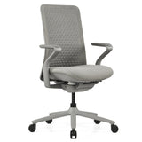 High End kontorstol VERVIO i grå med netryglæn og armlæn fra hjh OFFICE