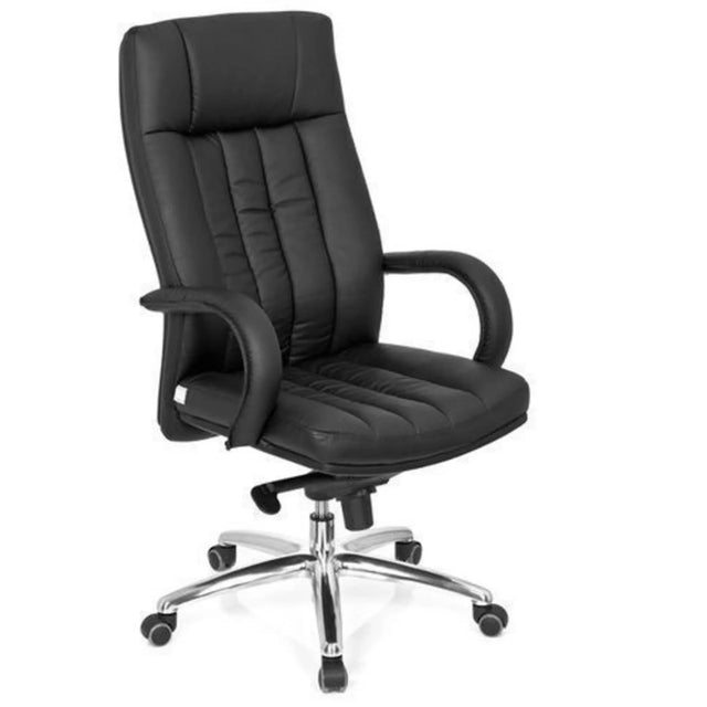 drejestol XXL G 300 i sort kunstlæder med quiltet polstring fra hjh OFFICE
