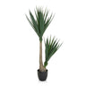 Kunstige plante YUCCA i grøn med smalle blade og sort potte fra hjh OFFICE