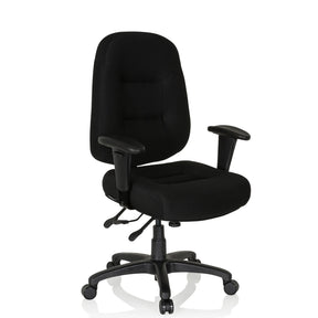 Sort Professionel kontorstol ZENIT XXL med polstring og armlæn fra hjh OFFICE