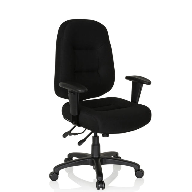 Sort Professionel kontorstol ZENIT XXL med polstring og armlæn fra hjh OFFICE